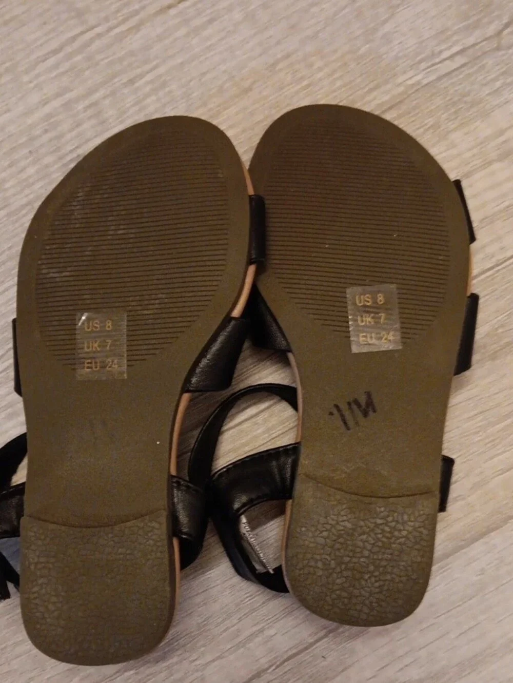 fabkids Black Strappy Girls' Sandals with Ankle Buckle